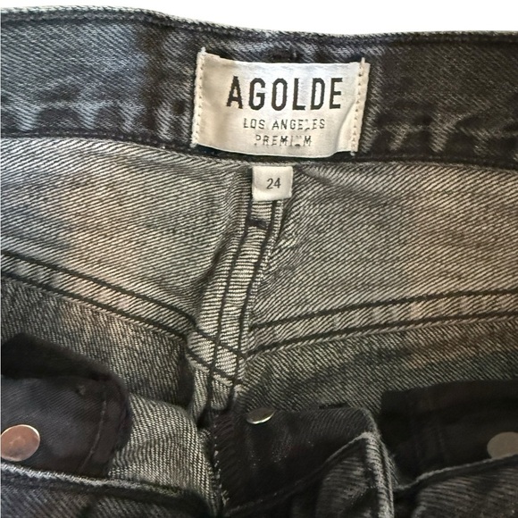 AGOLDE Jamie High Rise Classic Jean Size 24 black 28” inseam excellent condition - Picture 4 of 6